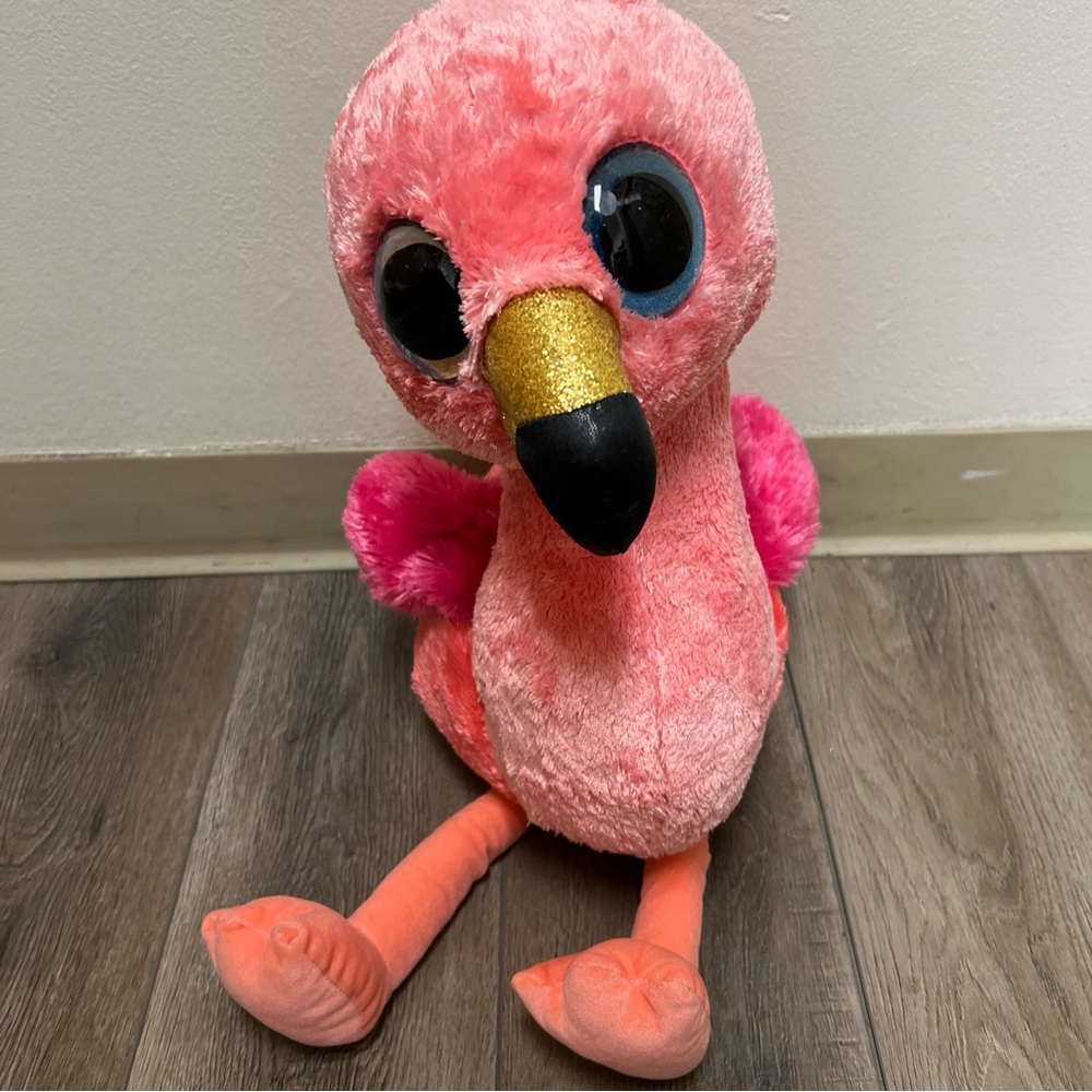 Gilda the pink flamingo 67 cm Ty beanie